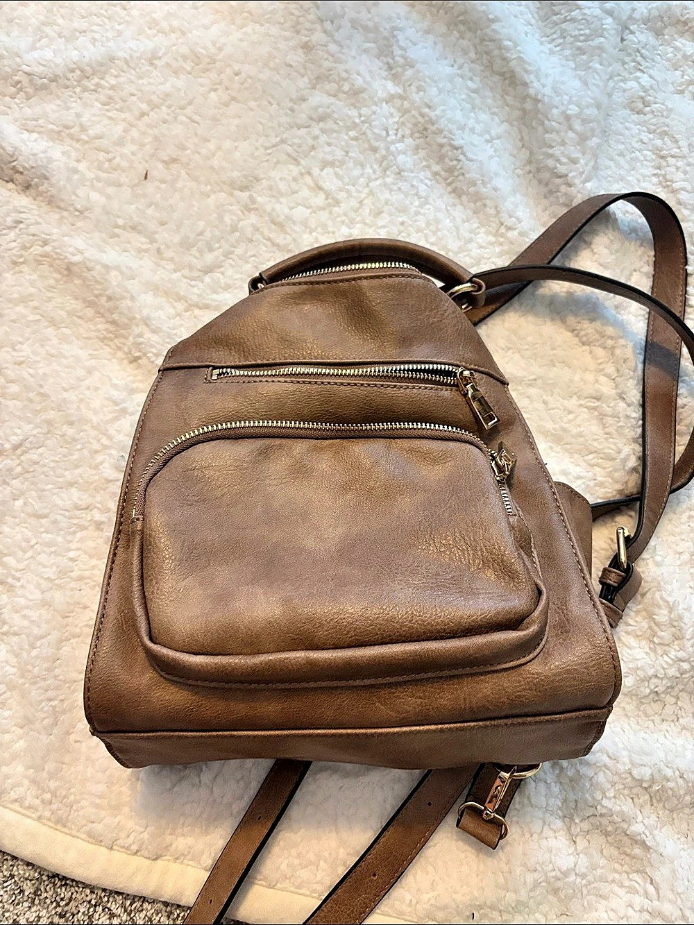Brown Convertible Backpack